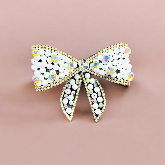 Pearl Bow Hair Clip
