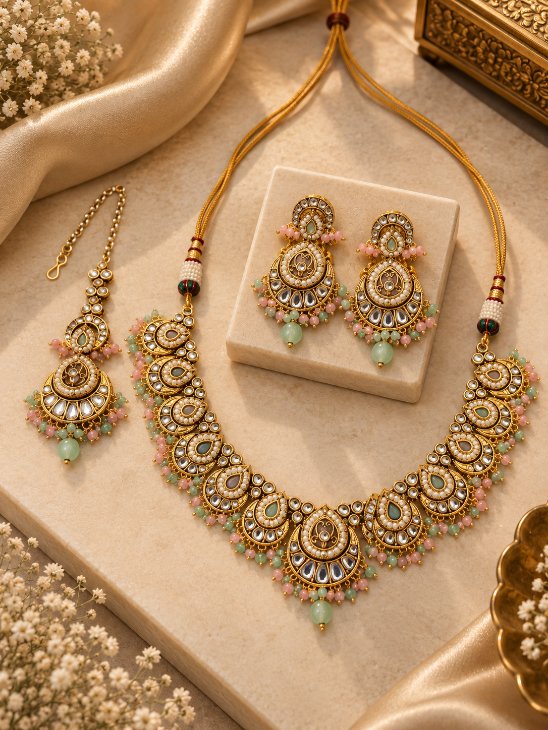 Diya Kundan Necklace