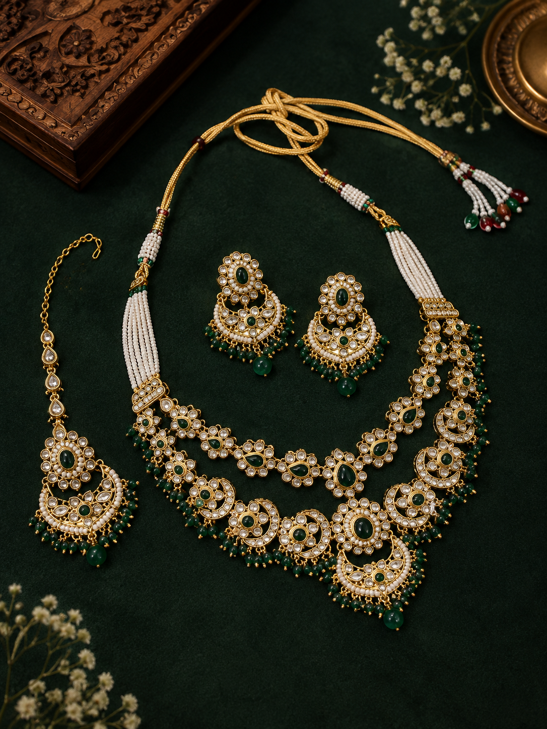 Green Naina Kundan Necklace