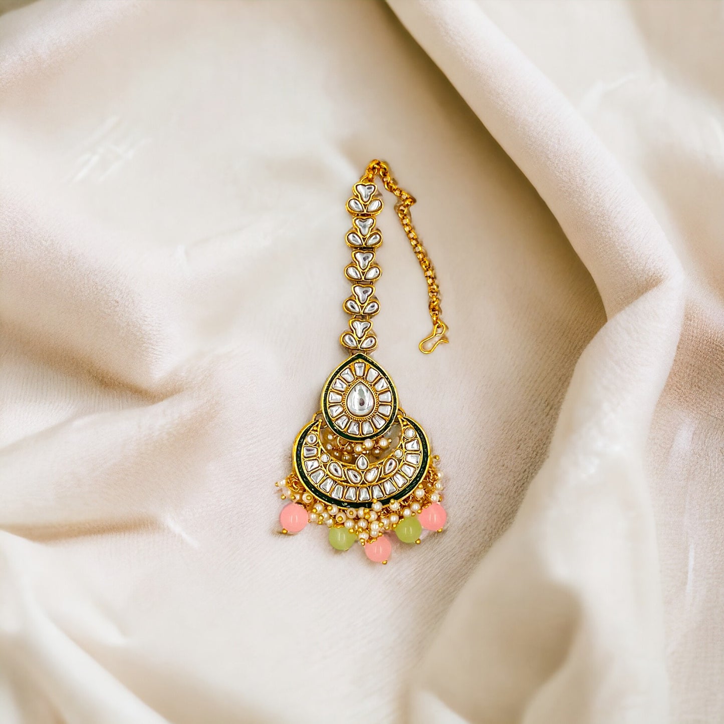 Mint & Pink Bhavya Kundan Necklace