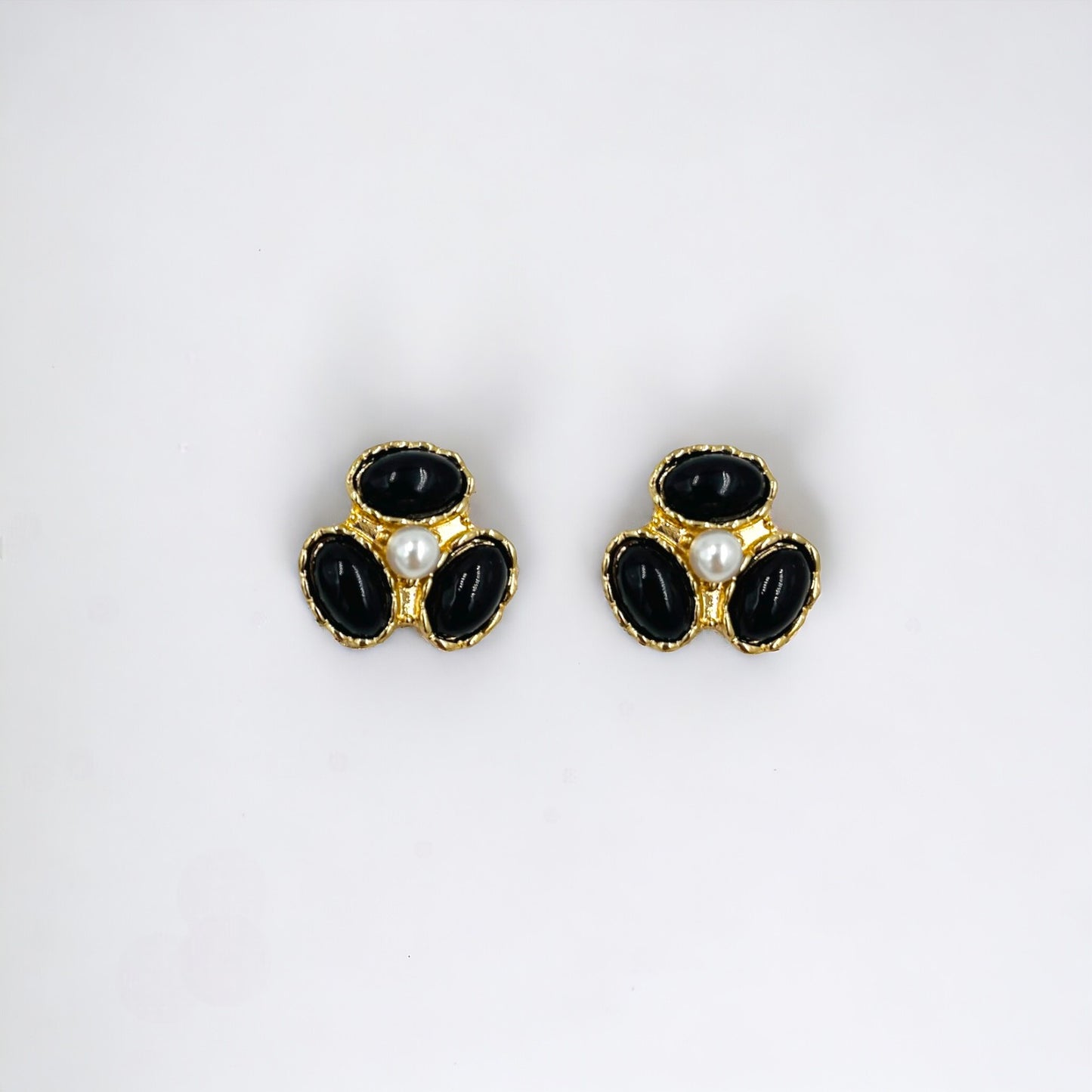 Black Petal Earrings