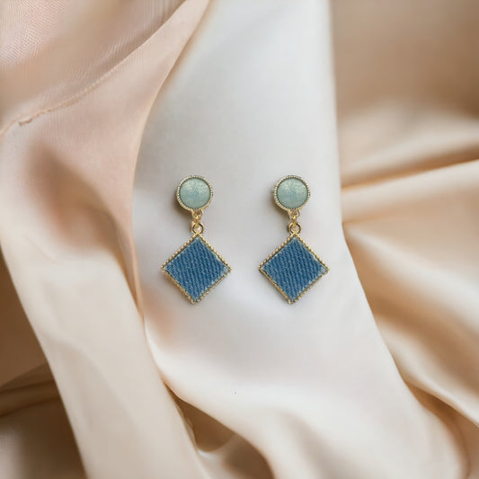 Denim Delight Drops Earrings