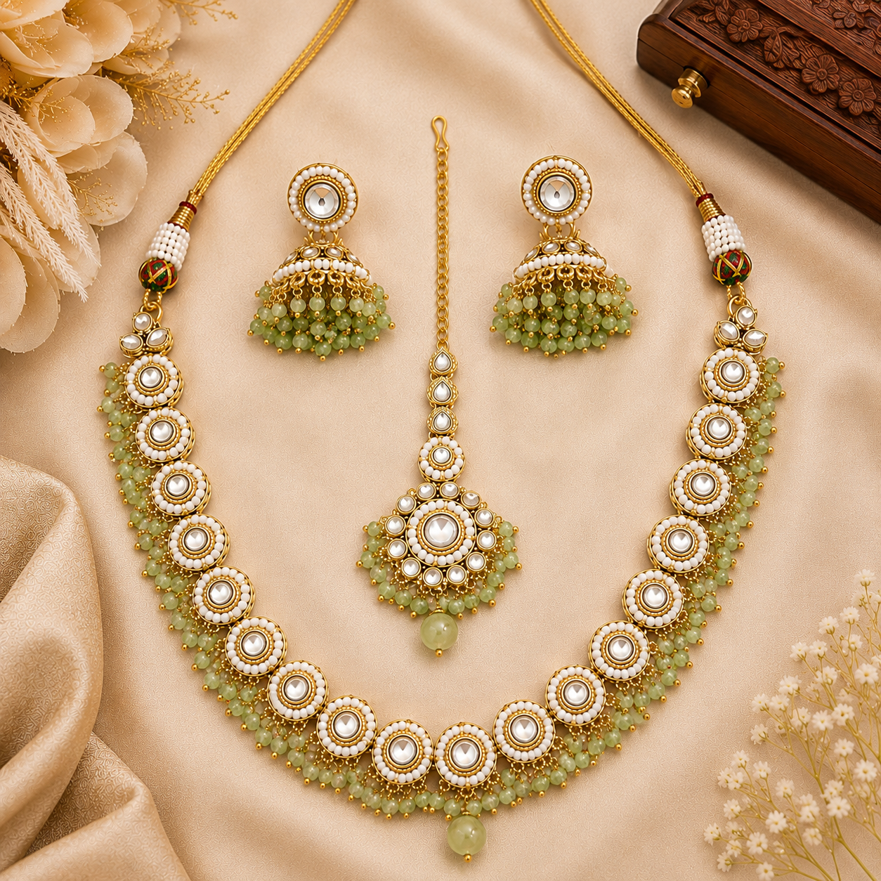 Palak Kundan Necklace