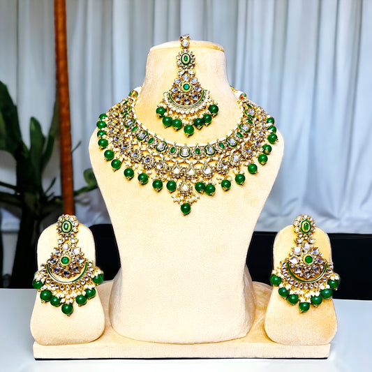 Emerald Avani Kundan Necklace