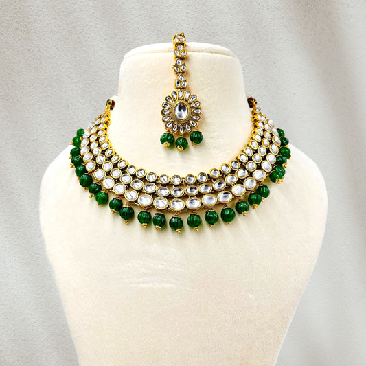 Emerald Divya Kundan Necklace