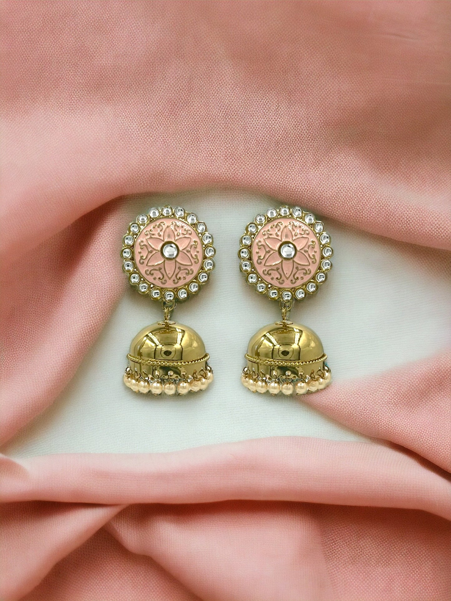 Peach Sugam Earrings