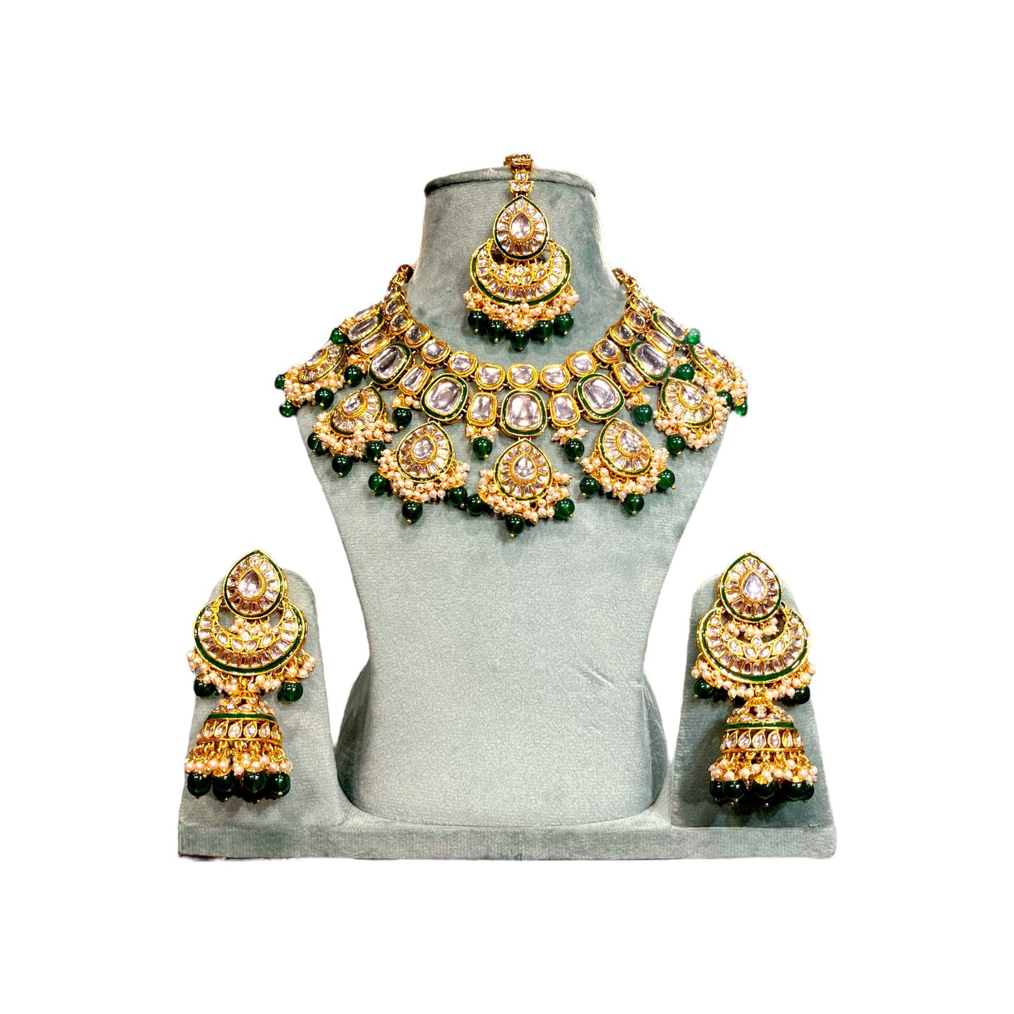 Emerald Bhavya Kundan Necklace