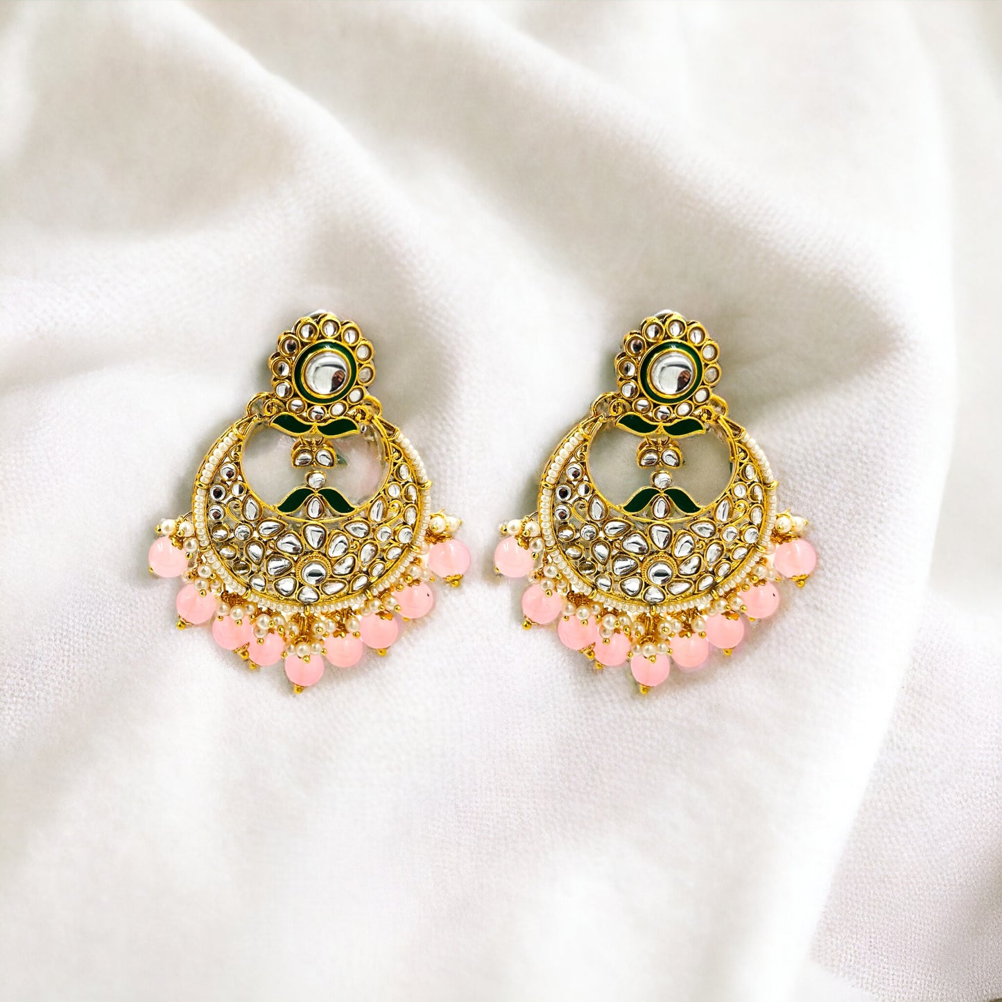 Pink Roshni Kundan Necklace