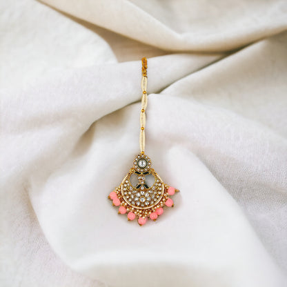 Pink Roshni Kundan Necklace