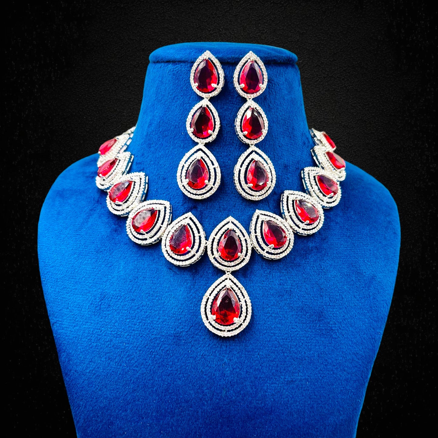 Ruby Aayesha American Diamond Necklace