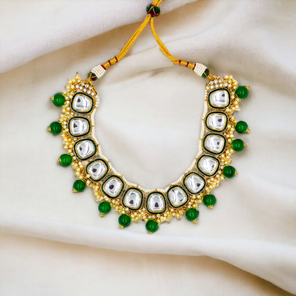 Emerald Kavya Kundan Necklace