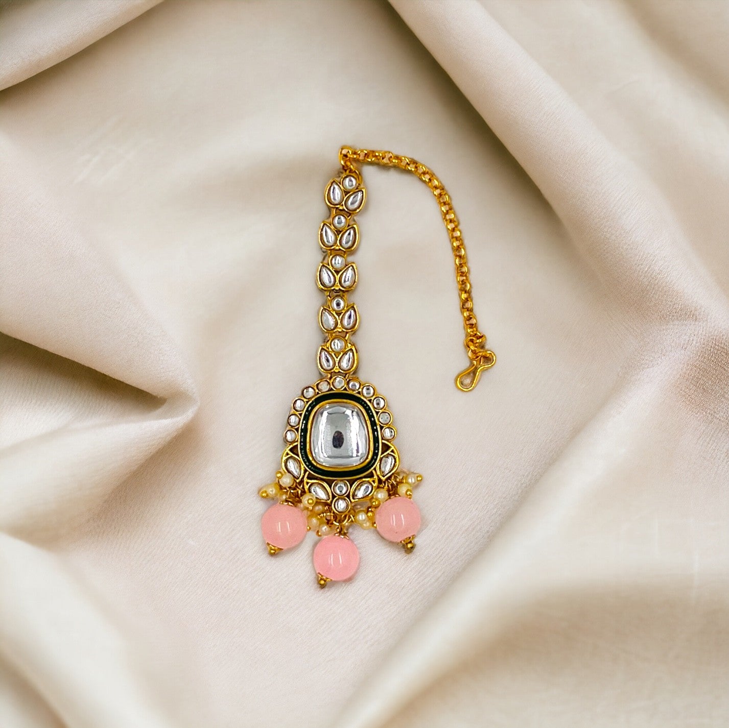 Pink Kavya Kundan Necklace